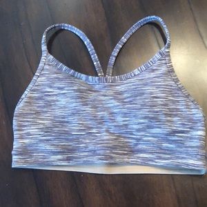 💙Lululemon variegated brown and white cropped athletic racerback top